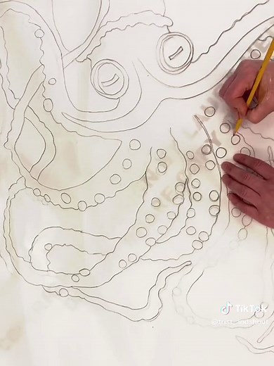 Collage Quilting! Step 1: Tracing your pattern! & Meet Karla and Catherine! 💜💜 #lauraheinepattern #collagequilt #quilt #collagequilter #howto #howtoquilt #collageart #hobby #craft #diy #diyproject #iwanttoretire #quilting #quilteroftiktok #ilovethis #mytherapy #crafting #justthestart #askmehow #easycraft #lauraheine #octopus #octopus🐙 #diywalldecor #diywallart #beautifulart #quiltingtiktok #quiltingismytherapy #quiltingisthebestmedicine