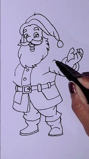 santa Claus easy drawing step by step #drawing #santa #santas #drawing