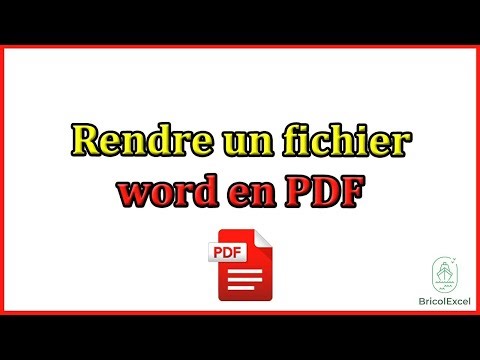 comment rendre un fichier word en pdf