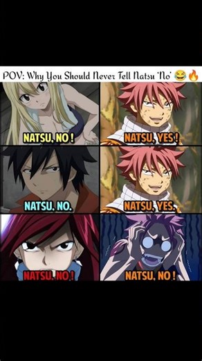 Why You Should Never Tell Natsu 'No🤯💥 #anime