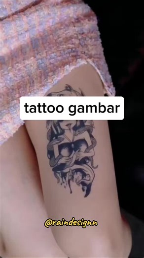 Gambar Tato Estetik untuk Paha Wanita