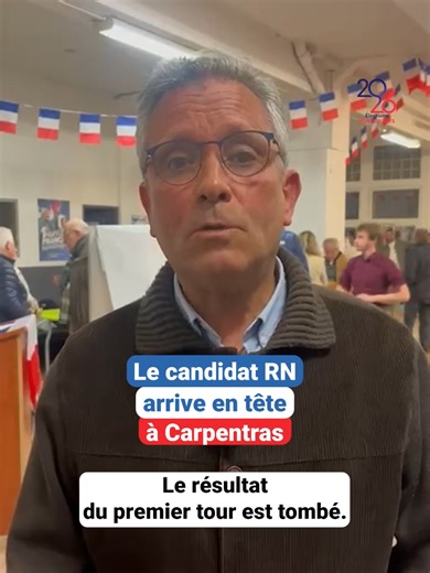 Le RN arrive en tête à Carpentras aux élections municipales. Le candidat du Rassemblement national Hervé de Lépineau a obtenu 26,71 % des voix, se plaçant devant le maire sortant Serge Andrieu (divers gauche) qui obtient 25,17 %. A la troisième place, la liste également divers gauche de Francis Adolphe fait un score de 24,29 %. #SInformerSurTikTok #Municipales #Municipales2026 #Carpentras #RN