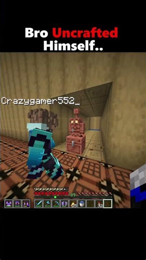 Bro Uncrafted Himself.. #minecraft