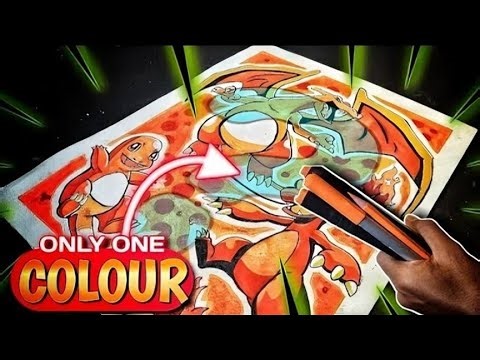 Only One Colour Drawing Challenge | Simple Yet Stunning Art Idea 💡