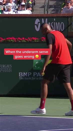 Nick Kyrgios Underarm Serve Goes Wrong vs Nadal
