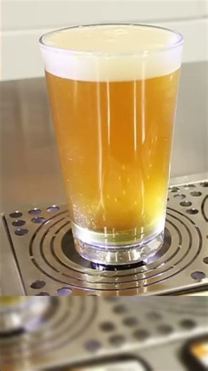 This glass is filled from the bottom!