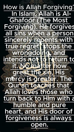 How is Allah Forgiving?