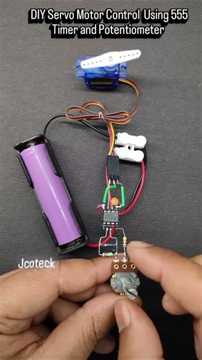 DIY Servo Motor Control Using 555 Timer and Potentiometer. Watch Carefully 👀