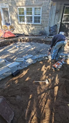 Adult Legos 🧱🪨 @unilock rivercrest wall creating that seamless blend of natural stone stacked flagstone without the hassle, and extra durability needed to create a super aesthetic and functional space. And to top it off, @banasstonesandporcelain coping to tie in with the pool coping. Absolutely stoked on how this is all coming together. . . . . . #hardscape #landscapephotography #curbappeal #landscaping #hardscaping #hardscapinglife #howtohardscape #hardscapegrowth #naturalstone #unilock #unil