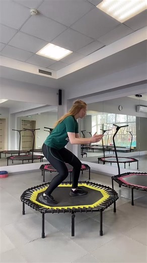 Jumping Fitness with Mini Trampoline Exercises