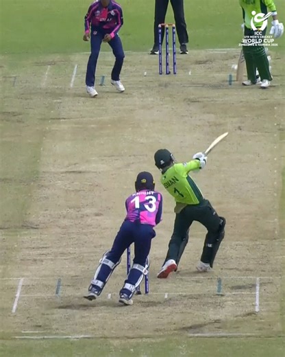 Usman Khan delivers a booming six to lead by example for Pakistan 💥 Watch more #U19WorldCup action LIVE, broadcast details here 👉 https://www.icc-cricket.com/tournaments/u19-cricket-worldcup-2026/news/broadcast-details-for-icc-u19-men-s-cricket-world-cup | ICC - International Cricket Council