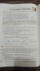 PYTHAGORAS THEOREM18.1 INTRODUCTIONIn a right-angled triangl... | Filo