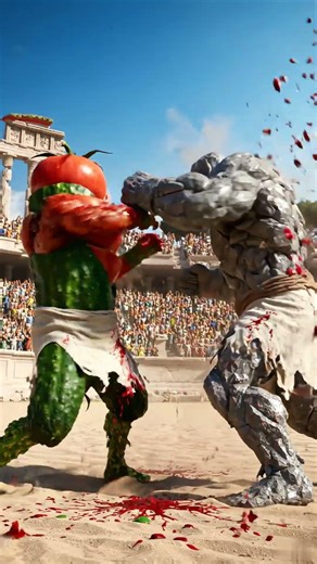 Cucumber tomato hybrid vs TERMINAL KINETIC IMPACT: TOTAL STRUCTURAL DISINTEGRATION