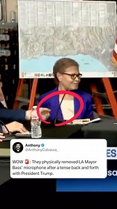 LA Mayor Karen Bass has her microphone physically removed after a tense back and forth with President Trump at todays LA visit of the wildfire damage, and meeting with those impacted and displaced. President Trump promised to sign an Executive Order to bring in tens of millions of gallons of water into CA from the Pacific Northwest, and cut all federal red tape to get people back into their properties and the opportunity to build back faster. California Governor Gavin Newsom was allegedly not in