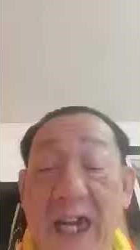 Angry Vietnamese man yelling with a gun full