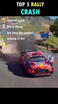 💥 TOP 5 RALLY CRASHES 😱 #shorts #Rally #RallyCrash #Motorsport #RallyCrashes #CarCrash #ranked