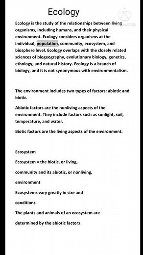 Ecology | Ecosystem