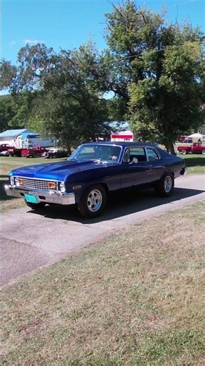 Chevy Nova Blue American Legion Car Show Bellville Ohio