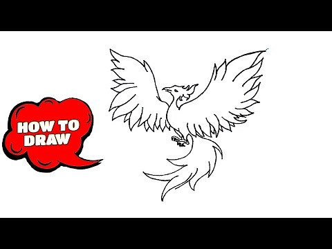 How to draw a Phoenix - Phoenix drawing easy | Best drawing sketch
