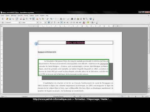 Tuto Encadrer du texte et mettre des bordures de page (Writer 3)