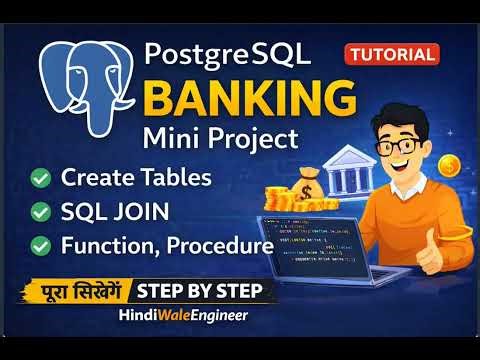 PostgreSQL Banking Mini Project | Complete SQL Project with JOIN, Function & Procedure