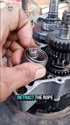 replacement of the recoil starter spring #repair #replacement #mechanic