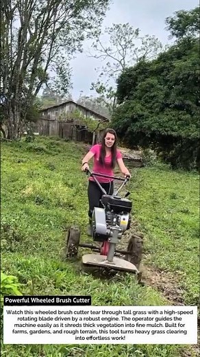 Powerful Wheeled Brush Cutter | Extreme Overgrown Grass Clearing!