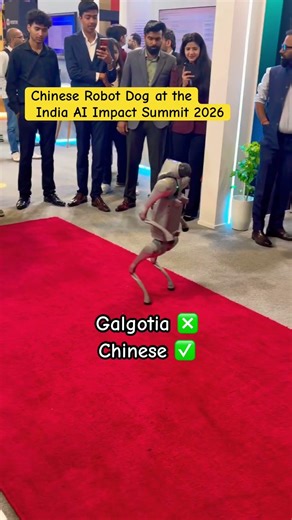 Robot Dog at the India AI Impact Summit is Chinese, not developed by Galgotia University #shorts