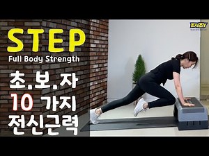 스텝운동)스텝박스를 활용한 초보자 10가지 전신근력운동/Stepbox workout