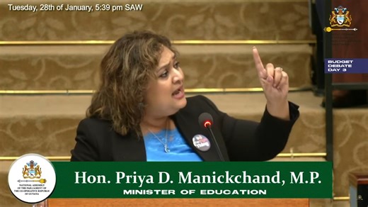 3.9K views · 36 reactions | WATCH|| During her presentation on Budget 2025, The Honourable Minister of Education, Priya Manickchand, speaks on the infrastructural development over the last four years. | Ministry of Education - Guyana | Facebook