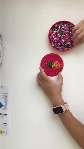 DIY Pineapple with IKEA PYSSLA Beads! 🍍✨ #shorts #educationaltoys #ikea #pyssla #diy