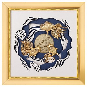 如魚得水金箔畫 | 升遷賀禮首選 高品味祝福藝術擺飾