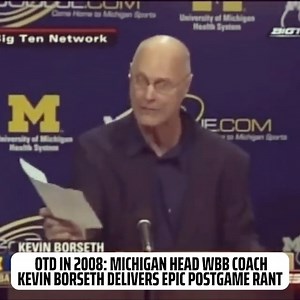 143K views · 474 reactions | On February 28, 2008, Michigan's women's basketball team took a loss to Wisconsin  Following this game, emotions got the best of then-head coach Kevin Borseth, who proceeded to deliver this timeless rant ‼️ | DraftKings | Facebook