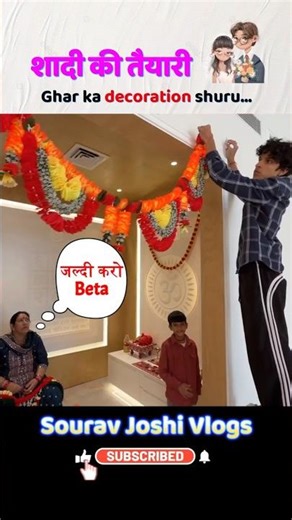 Shadi ka decoration start 🤩🤡| Sourav Joshi Vlogs | #shorts #youtubeshorts #sourav