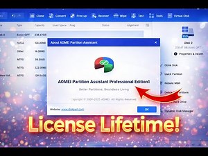 AOMEI Partition Assistant 10.9.1 License Key Lifetime 2026