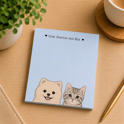 Personalized Pet Sticky Notes, Dog & Cat Notepad, Custom Portrait Memo Pad+name Personalized,cute Desk Gift, Pet Lover Stationery - Etsy