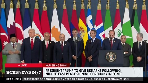 Egyptian president reacts to peace deal during Trump visit
