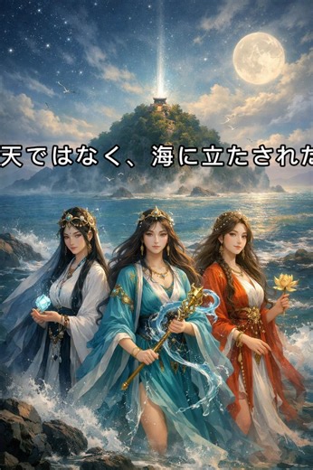 日本神話、唯一の三姉妹、海に立つ女神はどうして天ではないのか？＃宗像三女神＃日本神話＃神秘の島＃沖ノ島＃人禁制#天照大神＃女神の物語#スピリチュアル＃日本の歴史#雜学