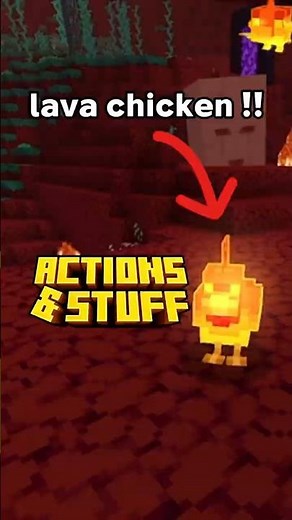 Lava chicken is awesome using actions and stuff in minecraft bedrock edition #minecraft