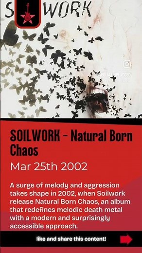 SOILWORK - Natural Born Chaos (2002) #soilwork #deathmetal #onthisday #metalreview #symphonicmetal