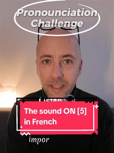the sound ON [ɔ̃] You can also listen to my slow french podcast to practice your pronunciation and grow your vocabulary with the shadowing method. Listen and repeat, perfect basic exercice for beginners to learn how to speak french faster from A2 to B1 level. Topic: #frenchtok #learnfrench #podcasts #Speakfrench #pronunciation