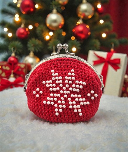Snowflake Coin Purse PDF Crochet Pattern - Etsy UK