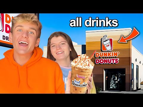 TRYING EVERY DRINK AT DUNKIN DONUTS *help us*