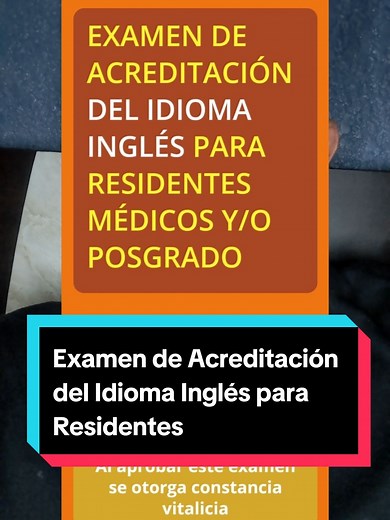 Examen de Acreditación del Idioma Inglés para la Residencia Médica ⚠️ Aquí te dejo el Link: https://progingles.facmed.unam.mx/index.php/examenes/ #enarm #residencia #especialidad #cirugia #encaminohacialaresidencia #ingles #medico #estudiantedemedicina #medstudent #medicine #parati #fyp #unam