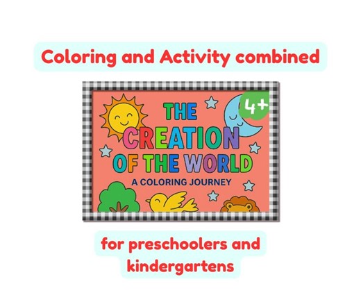 Creation of World Coloring Book – Bible Activities for Kids (digital Download) - Etsy