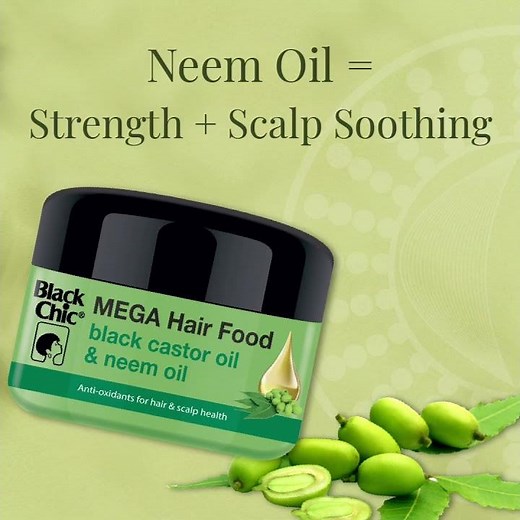 Our Mega Hair foods combine Black Castor Oil with either Argan or Neem Oil