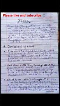 Blood (components and functions) #study #biology #important