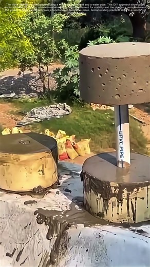 Innovative Craftsmanship: Creating a Model with Cement and Pipes