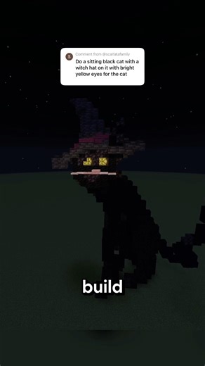 Witch cat 🐾🧙‍♀️Don’t miss the giveaway at 1000 subs!! #minecraft #minecraftbuilding #cat