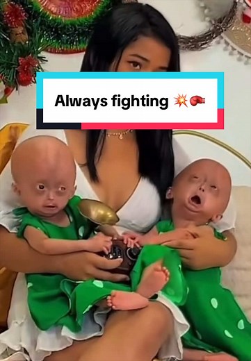 The fight never ends 💥🥊 #eliseeloa #progeria #toddler #twins #siblingrivalry